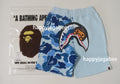 A BATHING APE BAPE KIDS ABC CAMO MILO SHARK SWEAT SHORTS