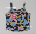 A BATHING APE Ladies' NEW MULTI CAMO CROPPED RIB TANK TOP