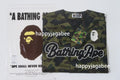 A BATHING APE 1ST CAMO BASEBALL SHIRT
