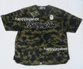A BATHING APE 1ST CAMO BASEBALL SHIRT