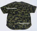 A BATHING APE 1ST CAMO BASEBALL SHIRT