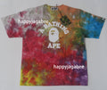 A BATHING APE TIE DYE COLLEGE RELAXED FIT TEE