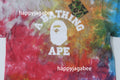 A BATHING APE TIE DYE COLLEGE RELAXED FIT TEE