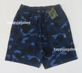 A BATHING APE COLOR CAMO METAL APE HEAD RELAXED FIT SWEAT SHORTS