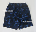 A BATHING APE COLOR CAMO METAL APE HEAD RELAXED FIT SWEAT SHORTS