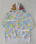 A BATHING APE MULTI CAMO SHARK FULL ZIP HOODIE