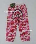 A BATHING APE BAPE KIDS ABC CAMO SHARK SWEAT PANTS