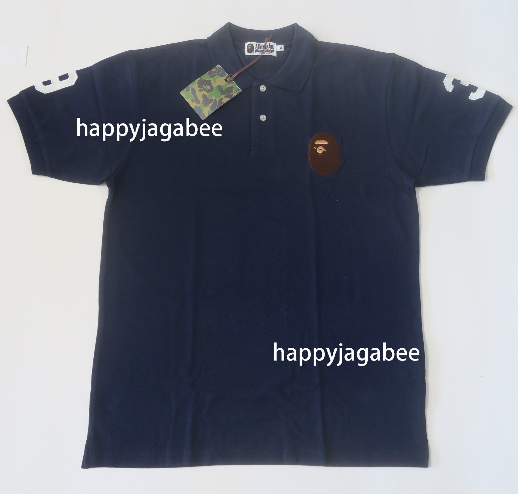 A BATHING APE LARGE APE HEAD POLO SHIRT ONLINE EXCLUSIVE