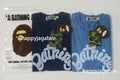 A BATHING APE JAPAN DENIM COLLECTION LOGO INDIGO TEE