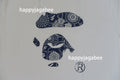 A BATHING APE JAPANESE INDIGO ART CAMO APE FACE TEE
