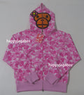 A BATHING APE Ladies' BABY LISA ABC CAMO FULL ZIP HOODIE