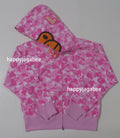 A BATHING APE Ladies' BABY LISA ABC CAMO FULL ZIP HOODIE
