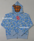 A BATHING APE Ladies' BABY LISA ABC CAMO FULL ZIP HOODIE