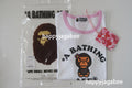A BATHING APE Ladies' BABY LISA COLLEGE CROPPED TEE