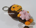A BATHING APE BABY MILO STORE BABY MILO CHERRY BLOSSOM PLUSH DOLL KEYCHAIN