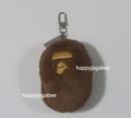 A BATHING APE APE HEAD FAUX FUR KEYCHAIN