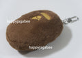 A BATHING APE APE HEAD FAUX FUR KEYCHAIN