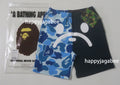 A BATHING APE BAPE KIDS ABC CAMO MILO FACE SWEAT SHORTS