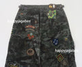 A BATHING APE HYBRID CAMO MULTI BADGE CARGO PANTS