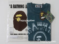 A BATHING APE BLUSH COLLEGE RELAXED FIT TEE