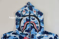 A BATHING APE Ladies' ABC CAMO CRYSTAL STONE SHARK FULL ZIP HOODIE