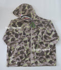 A BATHING APE COLOR CAMO REFLECTIVE RIPSTOP SHARK FULL ZIP JACKET