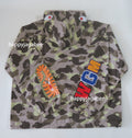 A BATHING APE COLOR CAMO REFLECTIVE RIPSTOP SHARK FULL ZIP JACKET