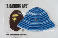 A BATHING APE APE HEAD ONE POINT STREIPE KNIT HAT