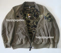 A BATHING APE BAPE SWEAT BOMBER JACKET
