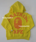 A BATHING APE BAPE KIDS BIG COLLEGE ZIP HOODIE