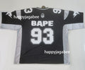 A BATHING APE SOLID CAMO JACQUARD MESH CROPPED FIT FOOTBALL JERSEY