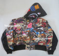 A BATHING APE Ladies' HYBRID CAMO HOODED CROPPED SHARK MA-1 JACKET
