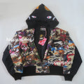 A BATHING APE Ladies' HYBRID CAMO HOODED CROPPED SHARK MA-1 JACKET