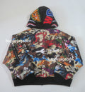 A BATHING APE Ladies' HYBRID CAMO HOODED CROPPED SHARK MA-1 JACKET