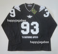 A BATHING APE LINE CAMO MULTI LOGO CROPPED FIT FOOTBALL JERSEY