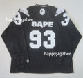 A BATHING APE LINE CAMO MULTI LOGO CROPPED FIT FOOTBALL JERSEY