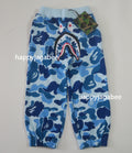 A BATHING APE BAPE KIDS ABC CAMO SHARK SWEAT PANTS