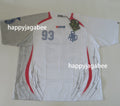 A BATHING APE APE FRAME PATTERN MULTI LOGO RELAXED FIT FOOTBALL JERSEY