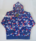 A BATHING APE STA STRIKE CAMO SHARK RELAXED FIT FULL ZIP HOODIE