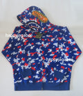A BATHING APE STA STRIKE CAMO SHARK RELAXED FIT FULL ZIP HOODIE