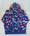 A BATHING APE STA STRIKE CAMO SHARK RELAXED FIT FULL ZIP HOODIE