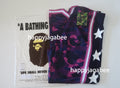A BATHING APE COLOR CAMO MESH HIGH SPLIT SNAP BUTTON RELAXED FIT PANTS