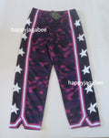 A BATHING APE COLOR CAMO MESH HIGH SPLIT SNAP BUTTON RELAXED FIT PANTS