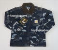 A BATHING APE BAPE KIDS CAMO JACQUARD DENIM JACKET