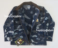 A BATHING APE BAPE KIDS CAMO JACQUARD DENIM JACKET