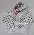 A BATHING APE Ladies' MILOGRAM SWEETS PATTERN SHARK FULL ZIP HOODIE