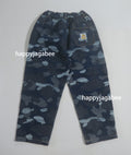 A BATHING APE BAPE KIDS CAMO JACQUARD DENIM PANTS