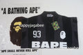 A BATHING APE STA  STRIPE PATTERN JACQUARD MULTI LOGO RELAXED FIT L/S TEE