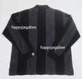 A BATHING APE STA  STRIPE PATTERN JACQUARD MULTI LOGO RELAXED FIT L/S TEE