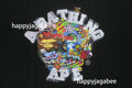 A BATHING APE COLORFULL 3D GRAPHIC COLLEGE TEE